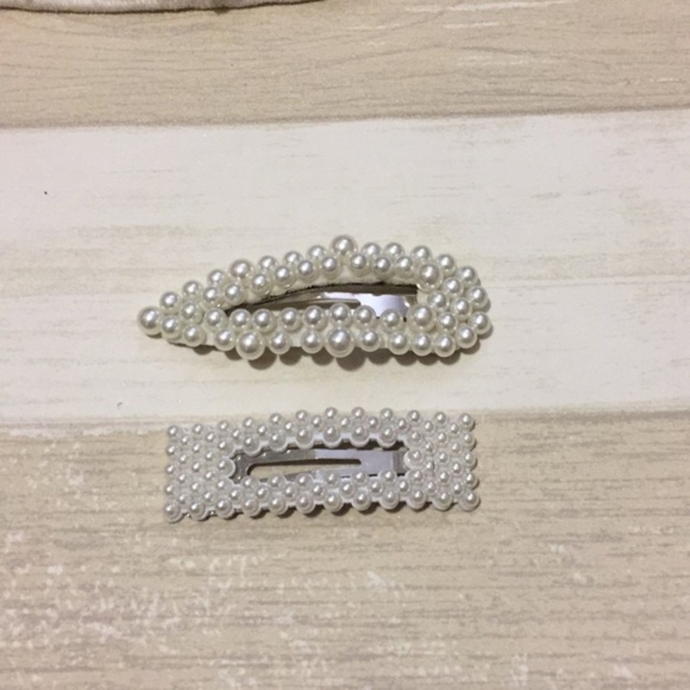 Zara 2 big pearl hairpins hair clip romantic
